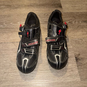 Women's Specialized Black & Red Carbon Cycling Shoes Size 7